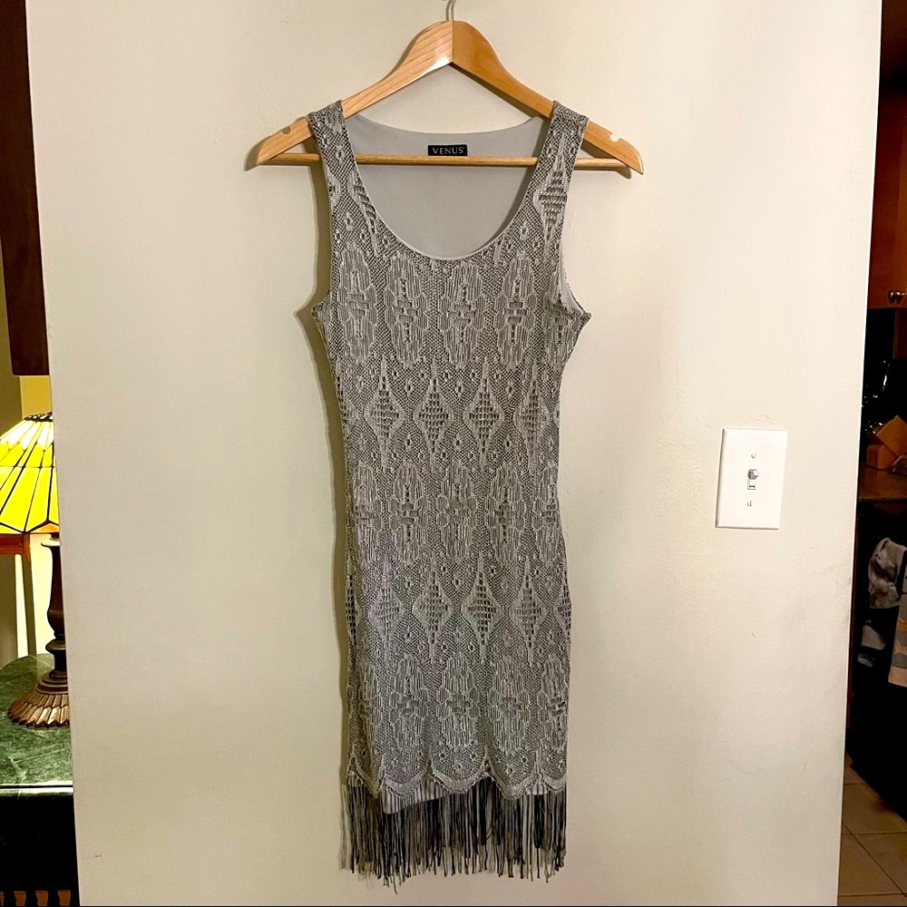 Venus Flapper Dress Size Small with Fabulous Fringe!